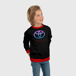 Свитшот детский Toyota neon steel, цвет: 3D-красный — фото 2