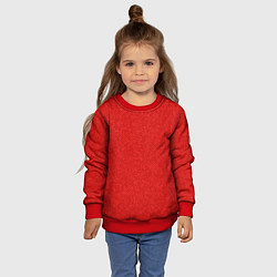 Свитшот детский Красный однотонный текстурованный, цвет: 3D-красный — фото 2