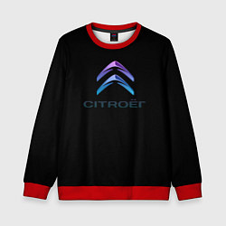 Свитшот детский Citroen logo neon, цвет: 3D-красный