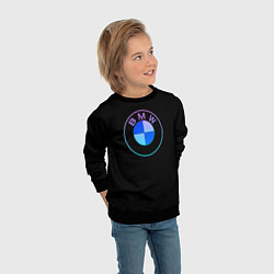 Свитшот детский BMW neon logo, цвет: 3D-черный — фото 2