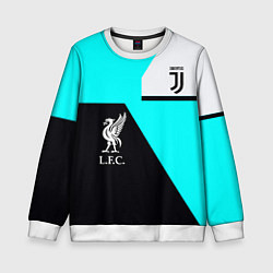 Детский свитшот Juventus x Liverpool geometry