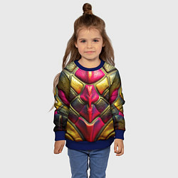 Свитшот детский Объемная текстурная кожа, цвет: 3D-синий — фото 2