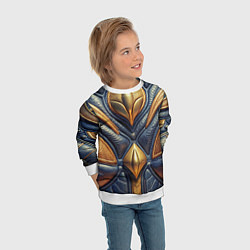 Свитшот детский Объемная позолоченная текстурная кожа, цвет: 3D-белый — фото 2