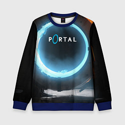 Свитшот детский Portal logo game, цвет: 3D-синий