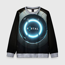Свитшот детский Portal logo game, цвет: 3D-меланж