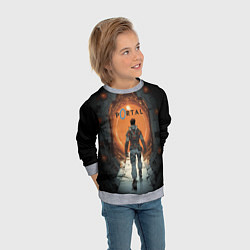 Свитшот детский Вперед в портал, цвет: 3D-меланж — фото 2