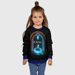 Свитшот детский Portal neon style logo, цвет: 3D-синий — фото 2