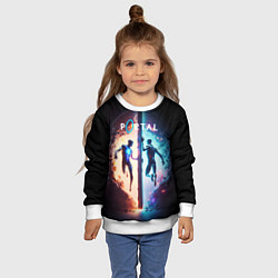 Свитшот детский Portal люди в прыжке, цвет: 3D-белый — фото 2