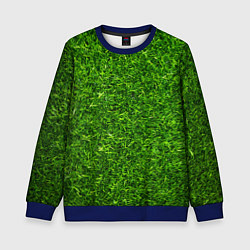Свитшот детский Текстура газона, цвет: 3D-синий