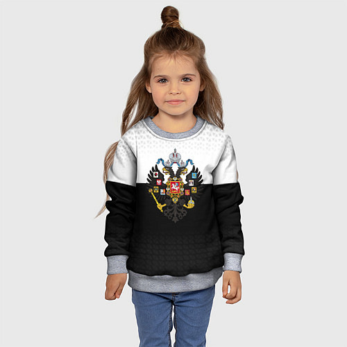 Детский свитшот Имперская Россия с гербом / 3D-Меланж – фото 4