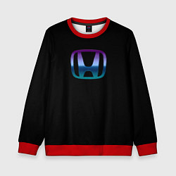 Свитшот детский Honda neon logo, цвет: 3D-красный