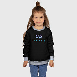 Свитшот детский Infiniti logo neon, цвет: 3D-меланж — фото 2