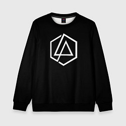 Свитшот детский Linkin park logo white, цвет: 3D-черный