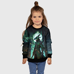 Свитшот детский Охотник из Bloodborne, цвет: 3D-черный — фото 2