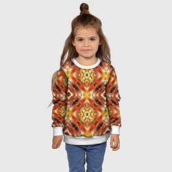 Свитшот детский Ромбовидный орнамент, цвет: 3D-белый — фото 2