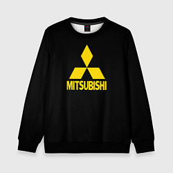 Свитшот детский Mitsubishi logo yelow, цвет: 3D-черный