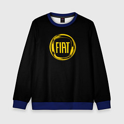 Свитшот детский FIAT logo yelow, цвет: 3D-синий