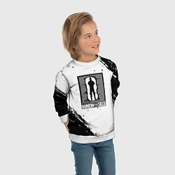 Свитшот детский Rainbow six текстура лого шутер, цвет: 3D-белый — фото 2
