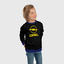 Свитшот детский Opel yellow, цвет: 3D-синий — фото 2