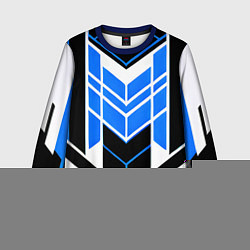 Детский свитшот Blue and black stripes on a white background