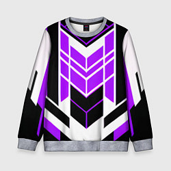 Детский свитшот Purple and black stripes on a white background