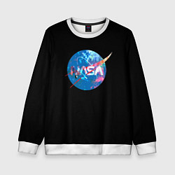 Свитшот детский NASA космическое лого, цвет: 3D-белый