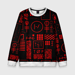 Детский свитшот Twenty one pilots pattern rock