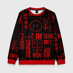 Детский свитшот Twenty one pilots pattern rock