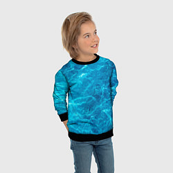 Свитшот детский Водная текстура, цвет: 3D-черный — фото 2