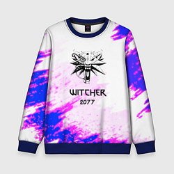 Свитшот детский The Witcher colors neon, цвет: 3D-синий