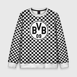 Свитшот детский Borussia клетка текстура, цвет: 3D-белый