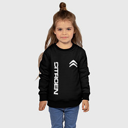Свитшот детский Citroen logo white, цвет: 3D-черный — фото 2