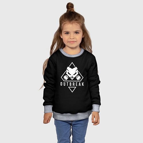 Детский свитшот Rainbow six outbreak / 3D-Меланж – фото 4
