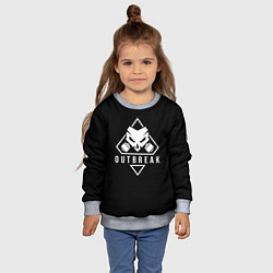 Свитшот детский Rainbow six outbreak, цвет: 3D-меланж — фото 2