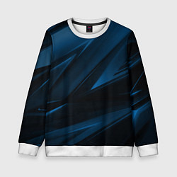 Свитшот детский Geometry stripes blue neon, цвет: 3D-белый