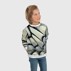 Свитшот детский Абстракция - крыло бабочки, цвет: 3D-белый — фото 2