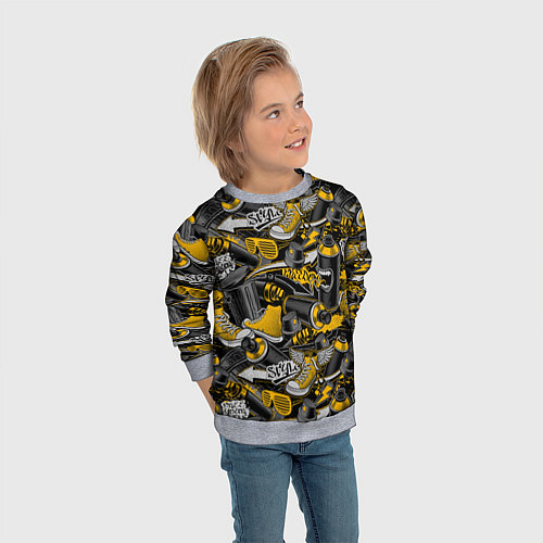 Детский свитшот Освободи себя / 3D-Меланж – фото 3