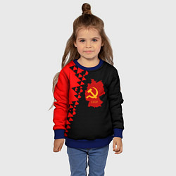 Свитшот детский СССР геометрия прошлого, цвет: 3D-синий — фото 2