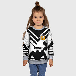 Свитшот детский Rainbow six паттерн дигл, цвет: 3D-меланж — фото 2