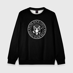 Свитшот детский Ramones logo rock, цвет: 3D-черный