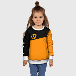 Свитшот детский Half life orange game, цвет: 3D-белый — фото 2