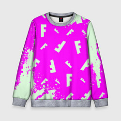 Детский свитшот Fortnite pattern pink