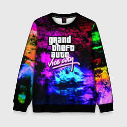 Свитшот детский GTA vice city краски неоновые, цвет: 3D-черный