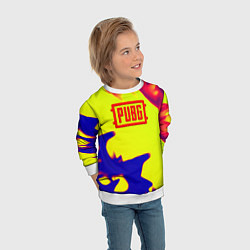 Свитшот детский PUBG neon flame, цвет: 3D-белый — фото 2