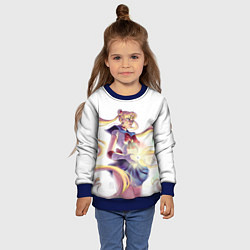 Свитшот детский Сейлор Мун Sailor Moon, цвет: 3D-синий — фото 2