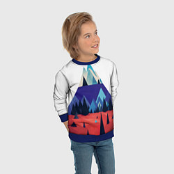 Свитшот детский Русские горы, цвет: 3D-синий — фото 2
