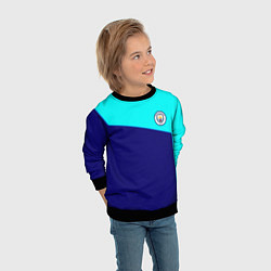 Свитшот детский Манчестер сити геометрия спорт, цвет: 3D-черный — фото 2