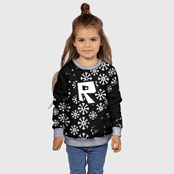 Свитшот детский Roblox winter, цвет: 3D-меланж — фото 2
