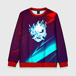 Свитшот детский Samurai geometry stripes neon, цвет: 3D-красный