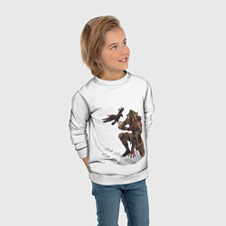 Свитшот детский Bloodhound Apex Legends, цвет: 3D-белый — фото 2